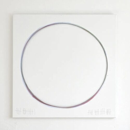 Floating form XXXVI - 2024, acrylique sur toile, 80 x 80 cm