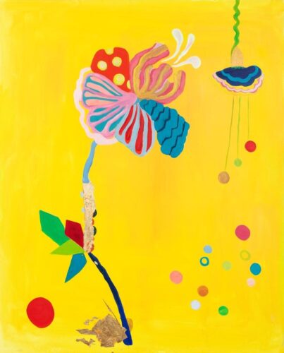 Fleur de peau - 2024, huile sur toile, 100 x 80 cm