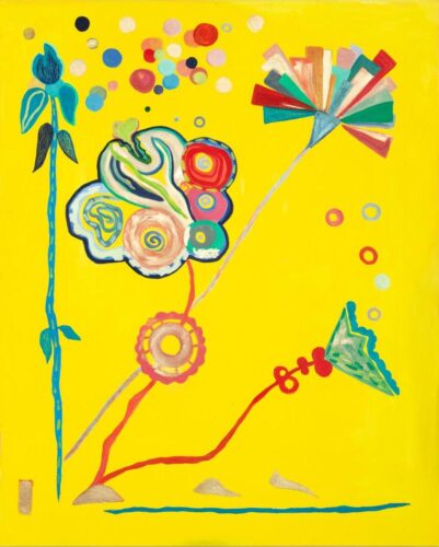 Fleure de peau 2 - 2024, huile sur toile, 100 x 80 cm