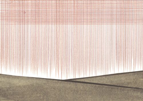 Sans titre (Dessin) - 2025, sanguine et huile, 21 x 29,7 cm