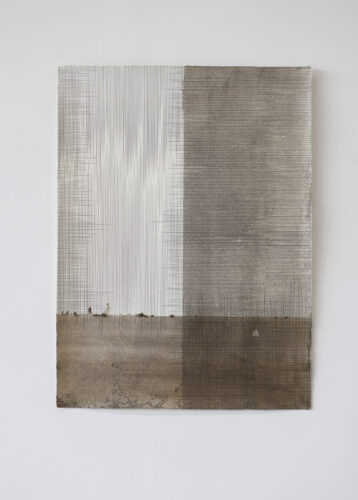 Sans titre (Dessin) - 2025, mine de plomb et huile, 76 x 56 cm