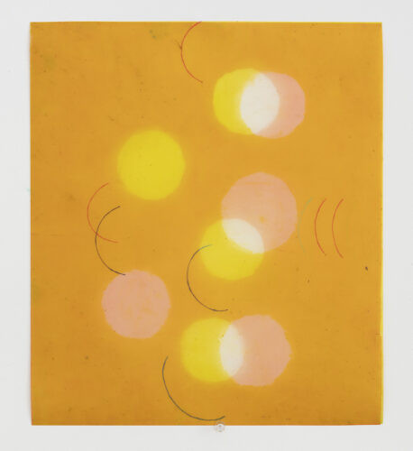 Sans titre - 2026, Pastel gras sur papier calque, 37,5 x 32,5 cm