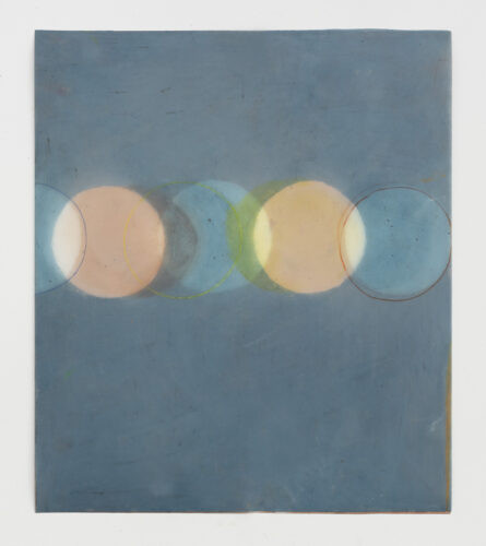 Sans titre - 2026, Pastel gras sur papier calque, 37,5 x 32,5 cm
